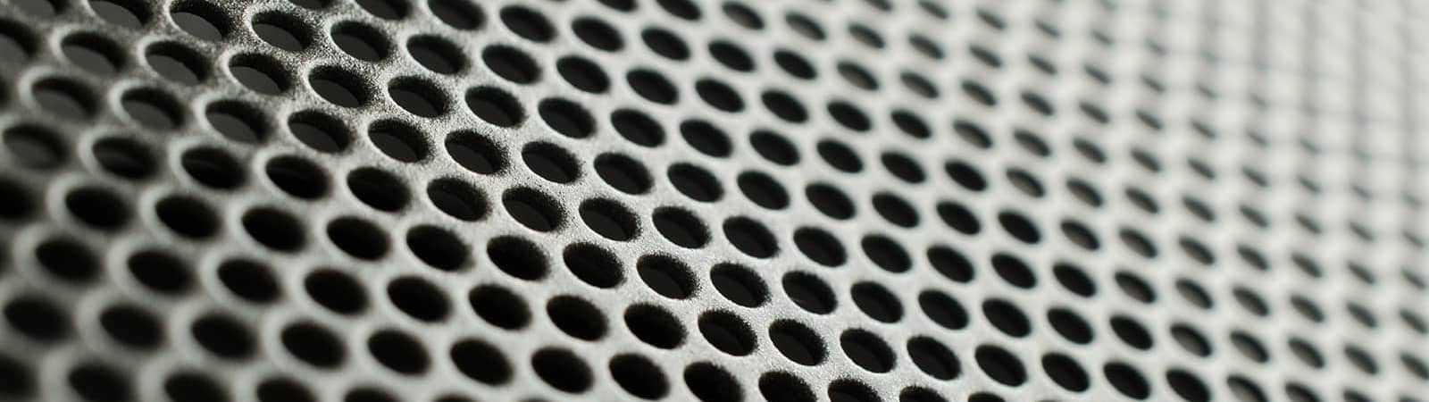 Gray metal speaker mesh